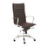 Dirk High Back Office Chair in Brown and Chrome