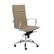 Dirk High Back Office Chair in Taupe and Chrome