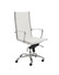 Dirk High Back Office Chair in White and Chrome