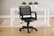 Flat Bungie Desk Chair in Graphite Black with Armrest, evolving modern workplace 