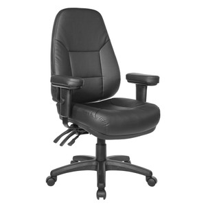 Ergonomic High Back Chair in Antimicrobial Black Upholstery – Quick Ship