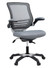 Edge Mesh Computer Chair with Flip-up Arms Gray