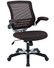 Edge Mesh Computer Chair with Flip-up Arms Brown