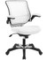 Edge Mesh Computer Chair with Flip-up Arms White