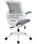 Edge Gray & White Tilt Lock Desk Chair with Flip Arms