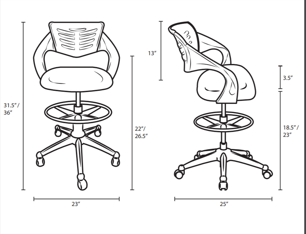 Thrive Small Swivel Desk Chair in Blue Shop Healthy Posture Store