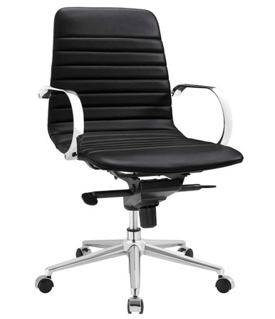 Groove Ribbed Back Office Chair in Black