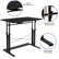 Features, Height Adjustable  Sit to Stand Home Office Desk, Black - (27.25-35.75"H)