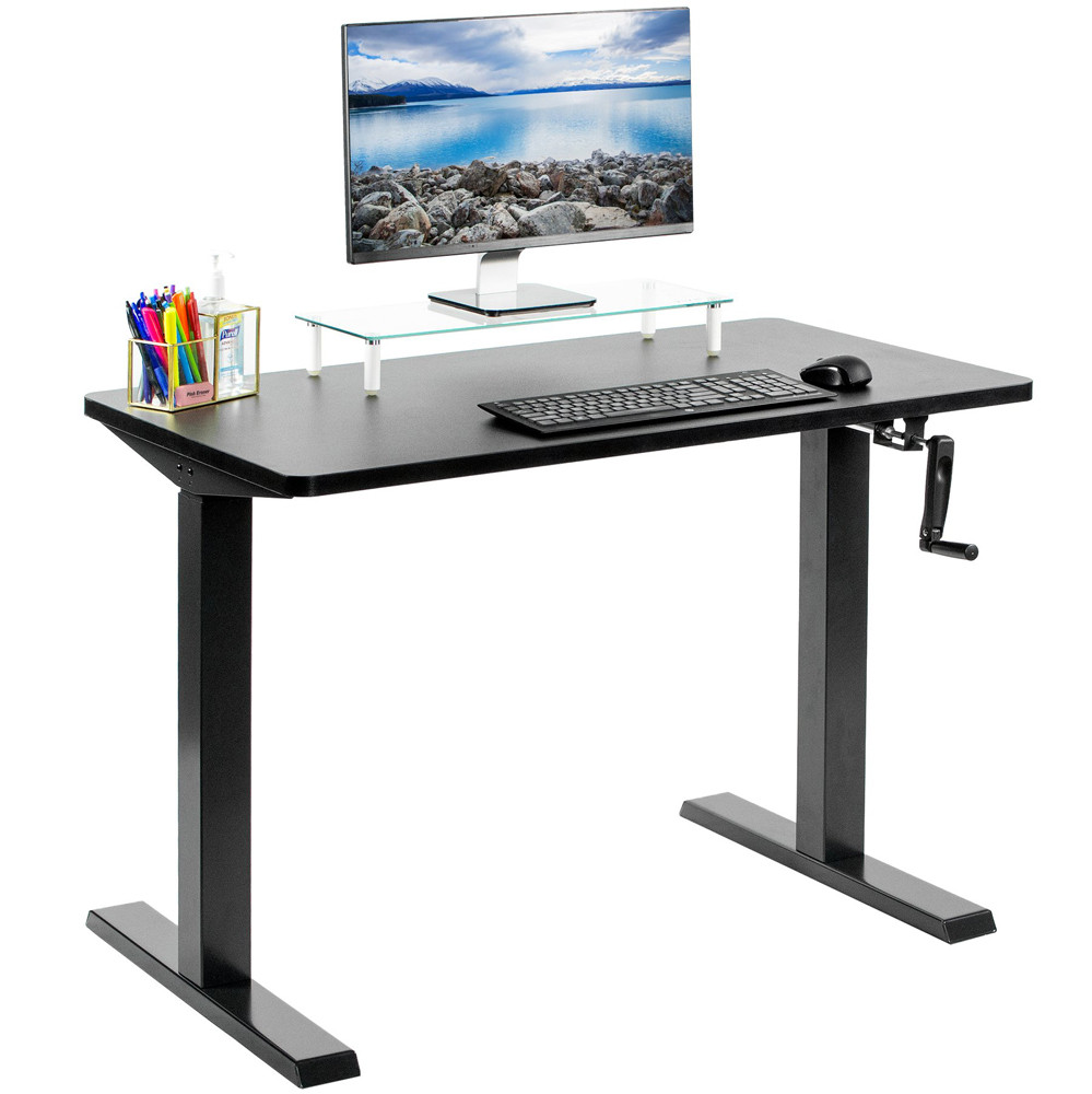 Vivo Hand Crank Adjustable Stand Up Desk (43” x 24”) | Shop Healthy Posture  Store