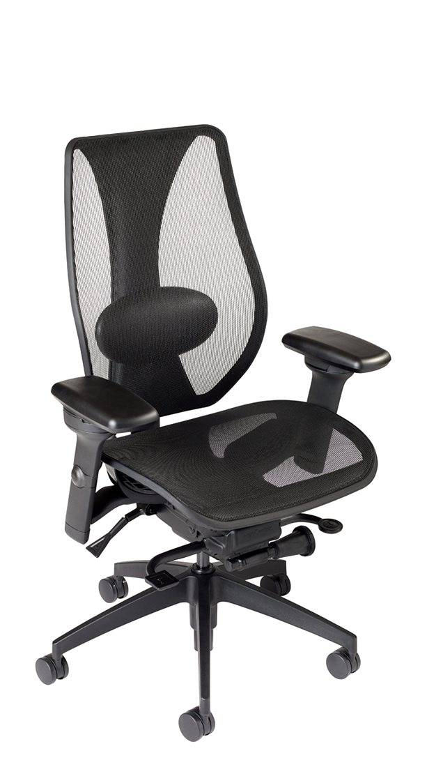 Heavy Duty Ergonomic Office Chair Black Mesh Desk Chair | OdinLake Ergo Upgrade 518