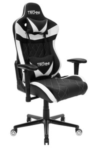 Heavy Duty Techni Sport Gaming Desk Chair TSXL1 WHT 