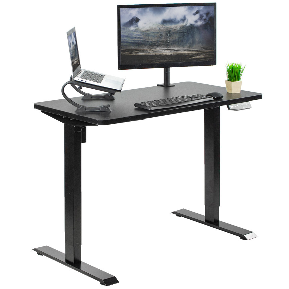 vivo Black Electric Single Motor Stand Up Height Adjustable Desk Frame