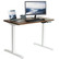White Electric Height Adjustable Standing Desk Frame with Vintage Brown, 43 x 24 inch