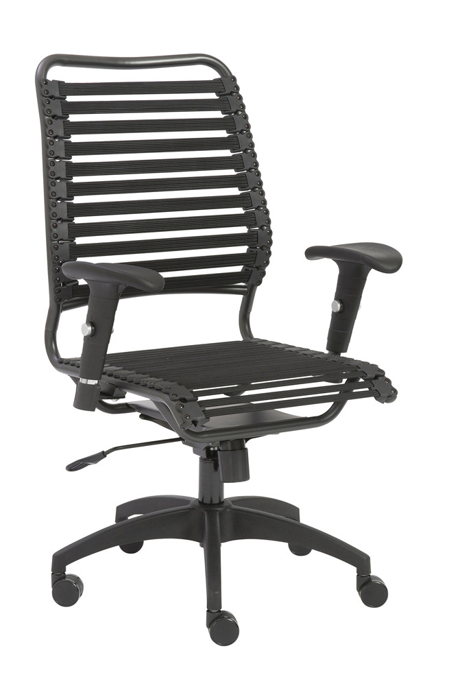Bungee Desk Chair Euro Style Baba Flat w/Adjustable Arms
