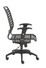 Side view of Baba Flat High Back Office Chair in Black with Graphite Black Frame and Black Base, Euro Style Baba Flat High Back Office Chair 02971BLK
