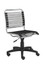 euro Style Armless Bungie Chair Bungie Low Back Office Chair, in Black with Aluminum Frame and Black Base