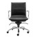 Dirk Low Back Office Chair in Black Leatherette with Chromed Steel Base