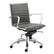 Dirk Low Back Office Chair in Gray Leatherette with Chromed Steel Base