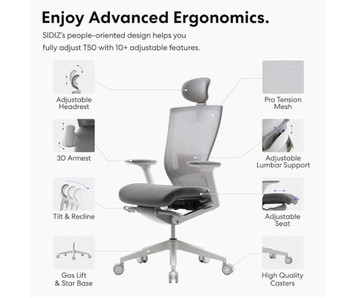 Healthy Posture SIDIZ T50 Advanced Ergonomic Office Chair 