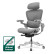 Healthy Posture Hinomi H2 Pro ergonomic mesh chair in moon grey, side view without footrest.