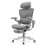 Healthy Posture Hinomi H2 Pro ergonomic mesh chair in moon grey, side view with adjustable footrest.