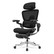 Healthy Posture Hinomi H2 Pro ergonomic mesh chair in cool black, side view with extended footrest.