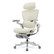 Healthy Posture Hinomi H2 Pro ergonomic mesh chair in cream white, side view with adjustable footrest.