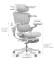 Hinomi H2 Pro ergonomic mesh chair side Measurement