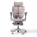 Healthy Posture Hinomi H2 Pro ergonomic mesh chair in mist pink, side view without footrest. in pink, front view without footrest.
