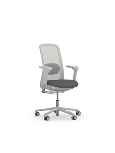 HÅG SoFi 751 ergonomic mesh office chair in gray with adaptive recline and adjustable seat depth.