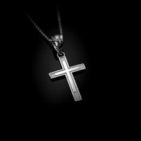 Sterling Silver Inner Cross Charm Necklace