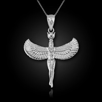 Silver Isis Charm Necklace