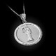 Santa Muerte sterling silver pendant necklace.