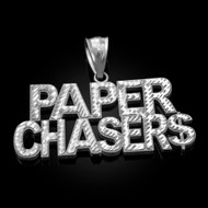 Sterling Silver PAPER CHASER$ Hip-Hop DC Pendant