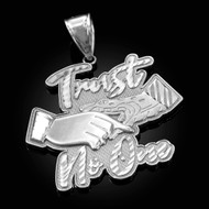 Sterling Silver TRUST NO ONE Hip-Hop Pendant