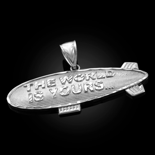 The World is Yours Blimp Silver Pendant