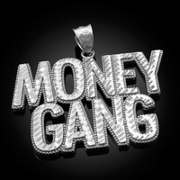 Sterling Silver MONEY GANG Hip-Hop DC Pendant