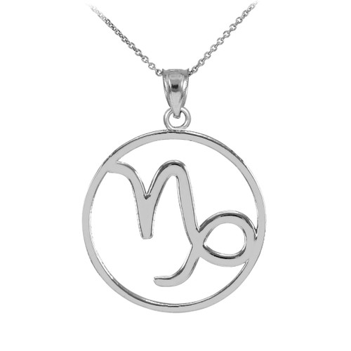 Silver Capricorn Zodiac Necklace