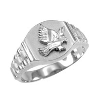 Silver American Eagle Ring
