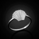 Silver seashell ring.