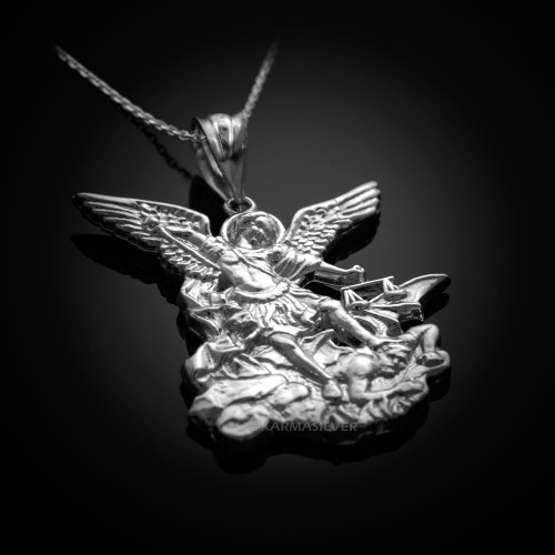 Silver Saint Michael Necklace