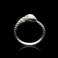 Oroboros ring in 925 sterling silver