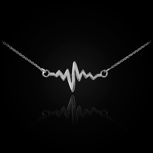 Silver Heartbeat Necklace