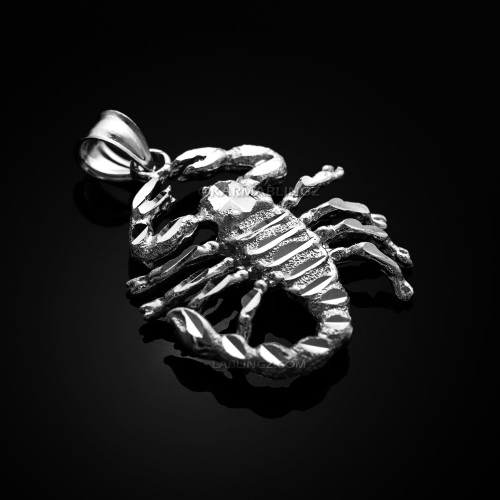 Sterling Silver Scorpion Pendant Necklace
