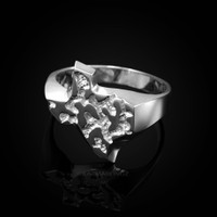 Silver Texas Nugget Ring
