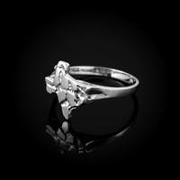 Sterling Silver Womens Texas Nugget Ring