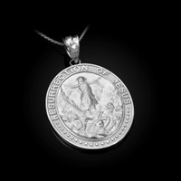 Sterling Silver Resurrection of Jesus Oval Medallion Pendant Necklace