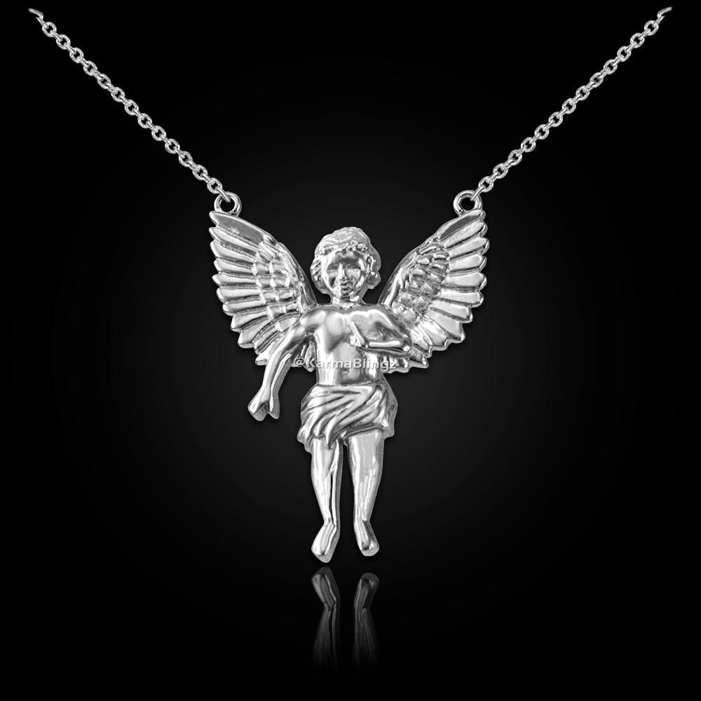 Guardian Angel Medallion in Sterling Silver