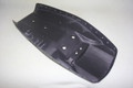 Metal seat pan with black powder coated paint