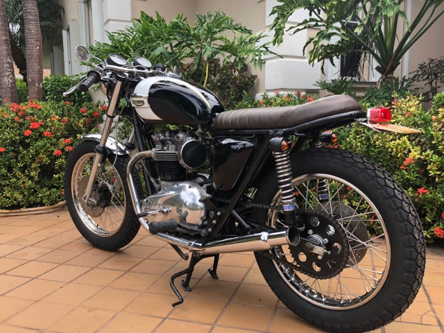 Brat Style: Triumph T140 TR7 T140V TR7V OIF 1973-1979 very low profile  motorcycle seat saddle SKU: B3131